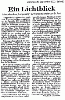 Fürther Nachrichten, 26.9.2000 